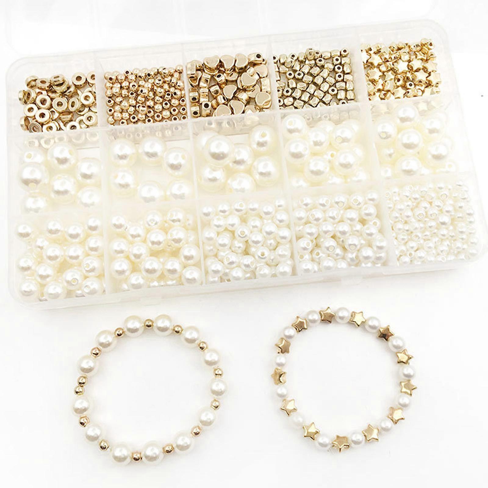 Create Beautiful Jewelry: 720-Piece Pearl Set with Spacer Beads for DIY Necklaces & Bracelets