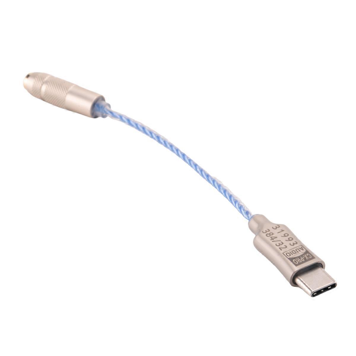 CX31993 USB Type C Headphone Amp Blue with 3.5mm Output SNR128DB PCM 32B/384KHz for Android Windows