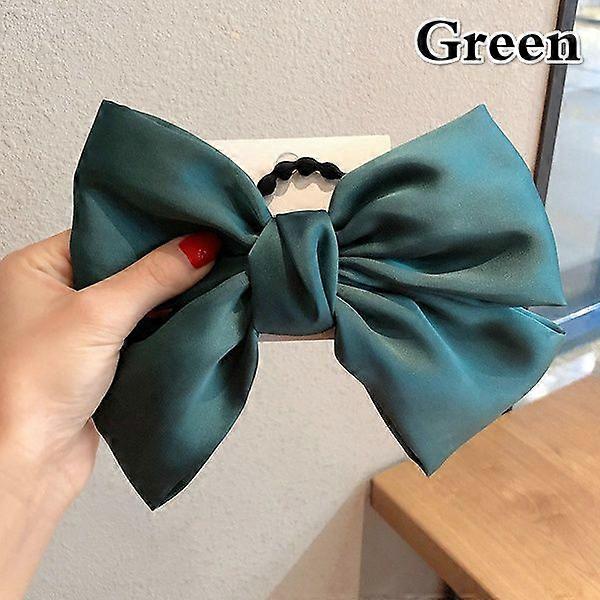 Damer Hästsvans Stor Rosett Hår Ring [Grön]