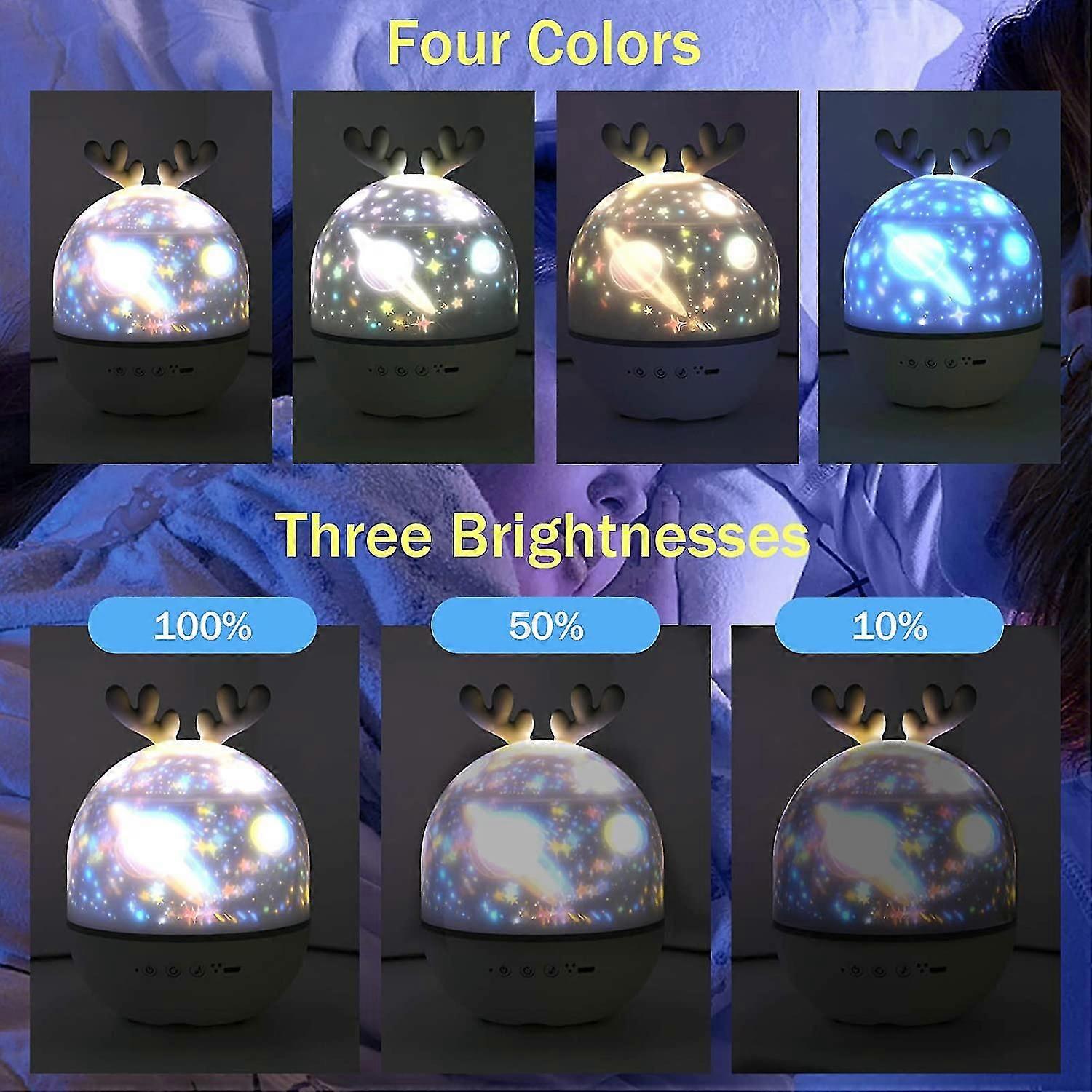 Baby Projector Night Light, Led Night Light ld Musical Light Lamp 360 Rotation, 8 Songs, 6 Projection Films, For Kids, Baby, Room, Gifts, Birthday,450