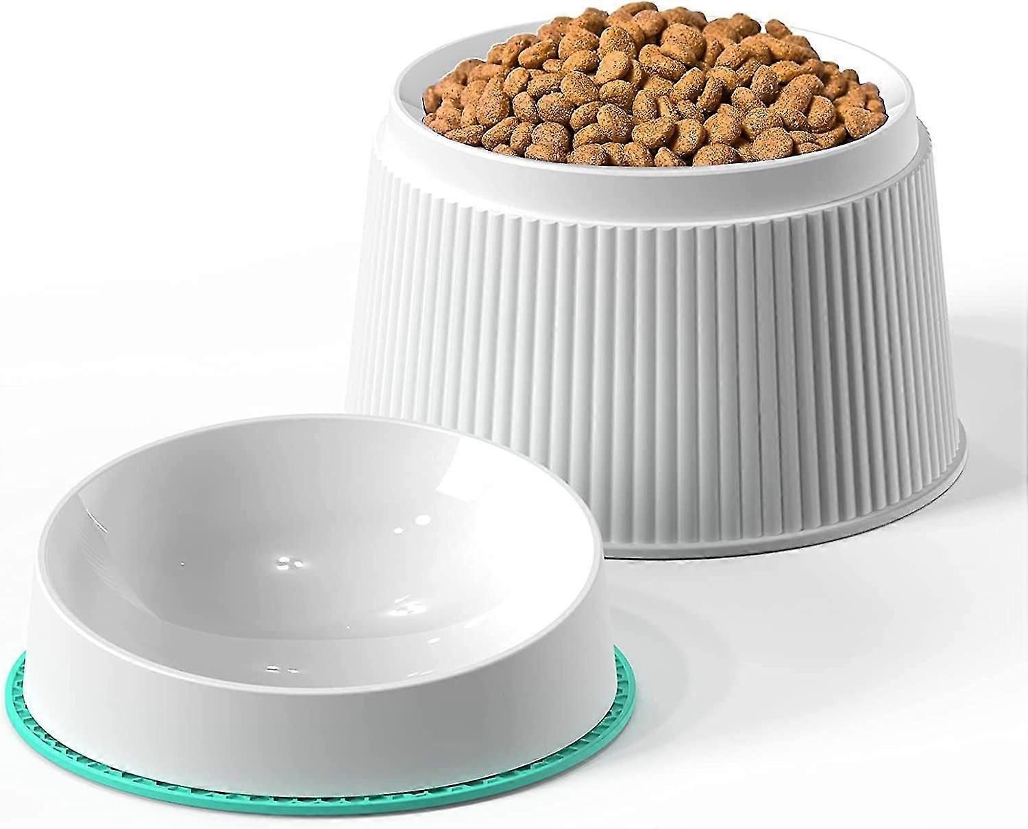 Elevated Food l Super Widen Raised Food Dishes For Protecting Spine, Reliefing Whisker Fatigue, Anti-vomiting 17 Tilted Pet Feeding ls W,9244