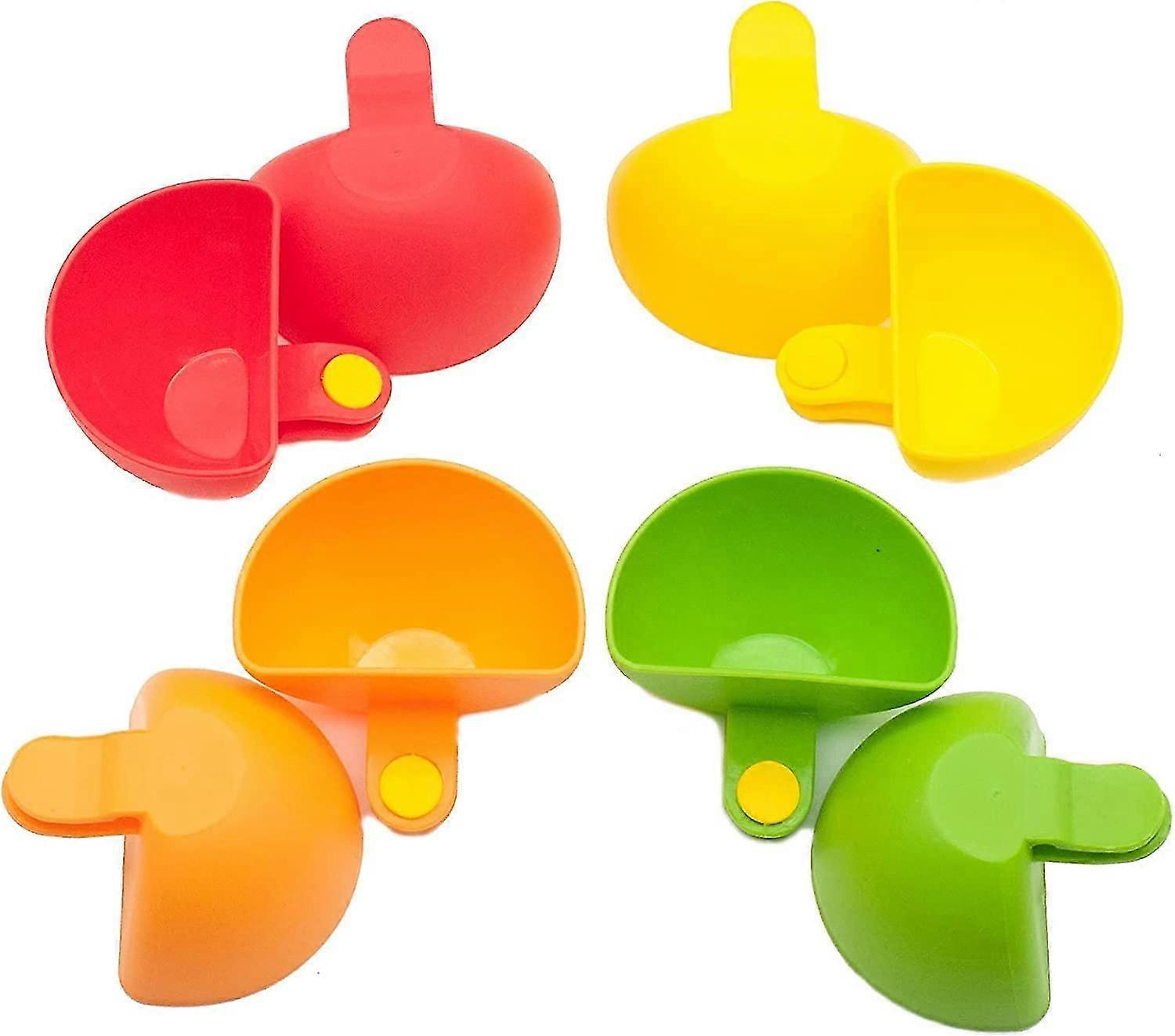 l Plate Holder, 8 Pa Color Plastic Dish p And Dip Serving Set For Tomato Sauce Salt Ketchup Vinegar Peanut Butter, Can Be Held On Plates ls