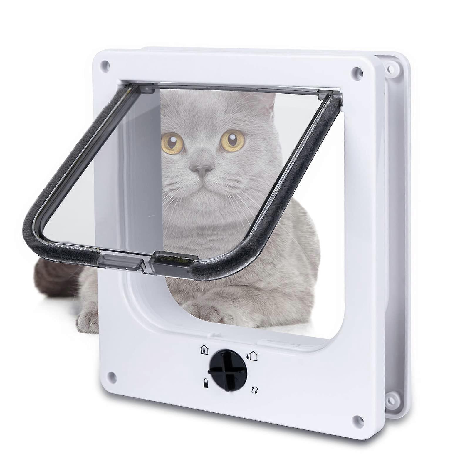 Weatherproof Cat Door 9x10.6-Inch, Adjustable Flap, Durable PVC Material, Energy Efficient Design for All Weather Conditions