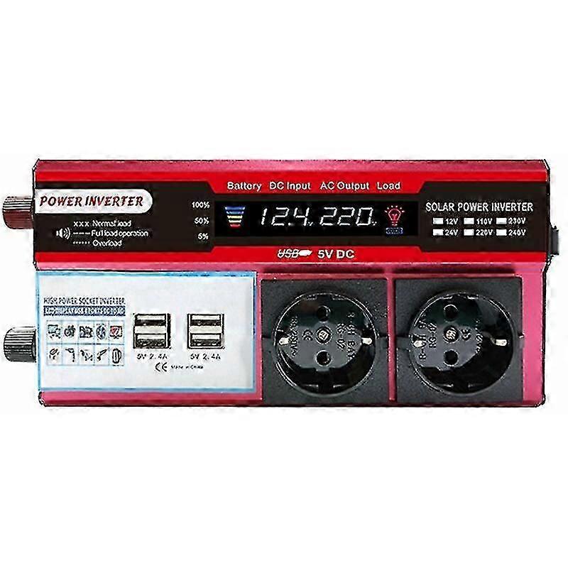 Hocheffizienter Solarstrom-Wechselrichter reiner Sinus-Wechselrichter Home Car RV Solar-Wechselrichter mit LCD-Display 1000W