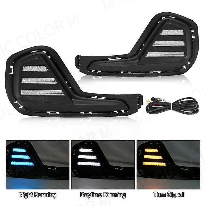 Set For Chevrolet Cavalier 2020 2022 2022 Daytime Running Lights Turn Signal Fog Lamp Cover LED DRL Car Styling