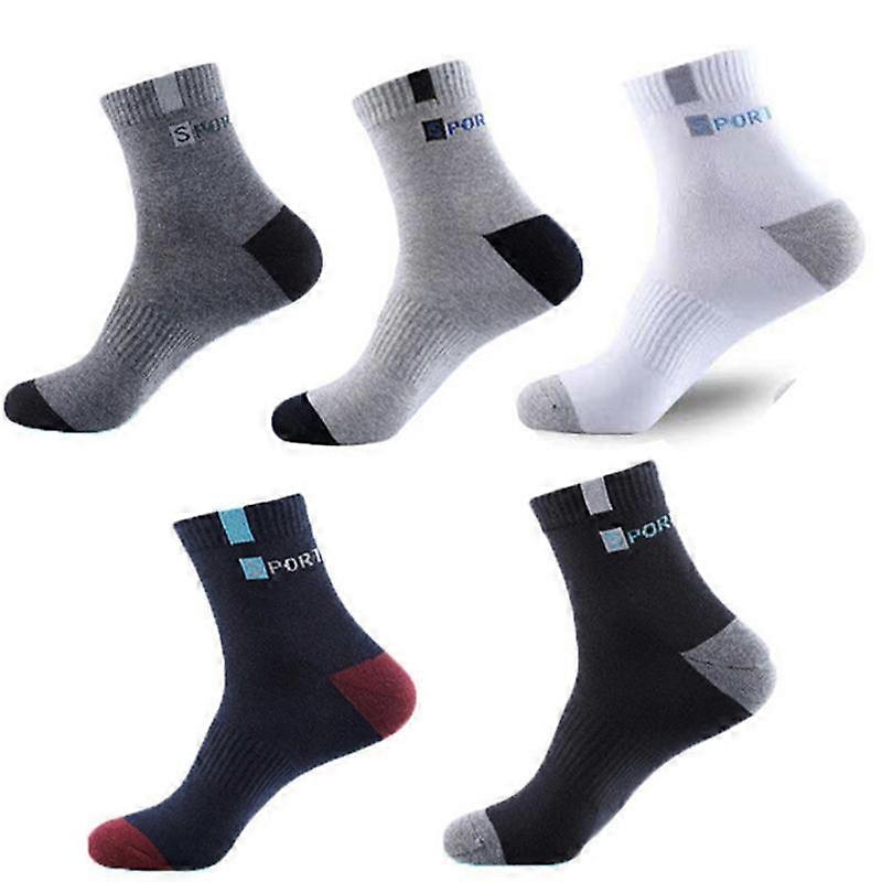 5Pair Bamboo Fiber Summer Spring Men Socks Breathable Cotton Sports Sock Breathable Deodorant Business Socks