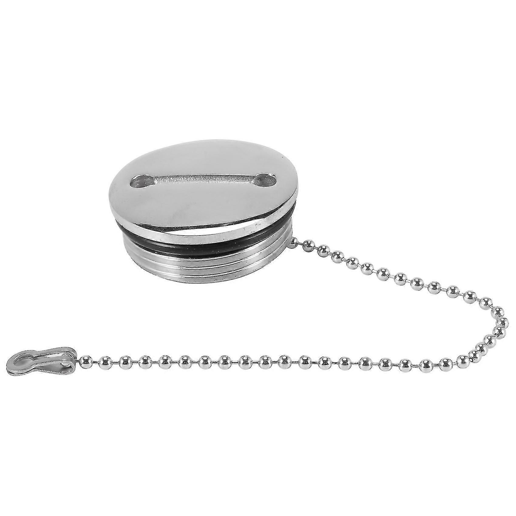 Stainless Steel Boat Deck Fill Replacement Cap with Chain