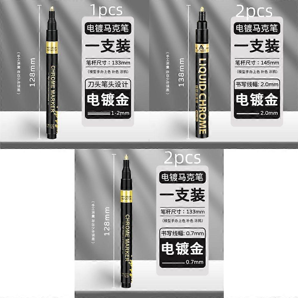 5pcs gold paint markers -3 sizes