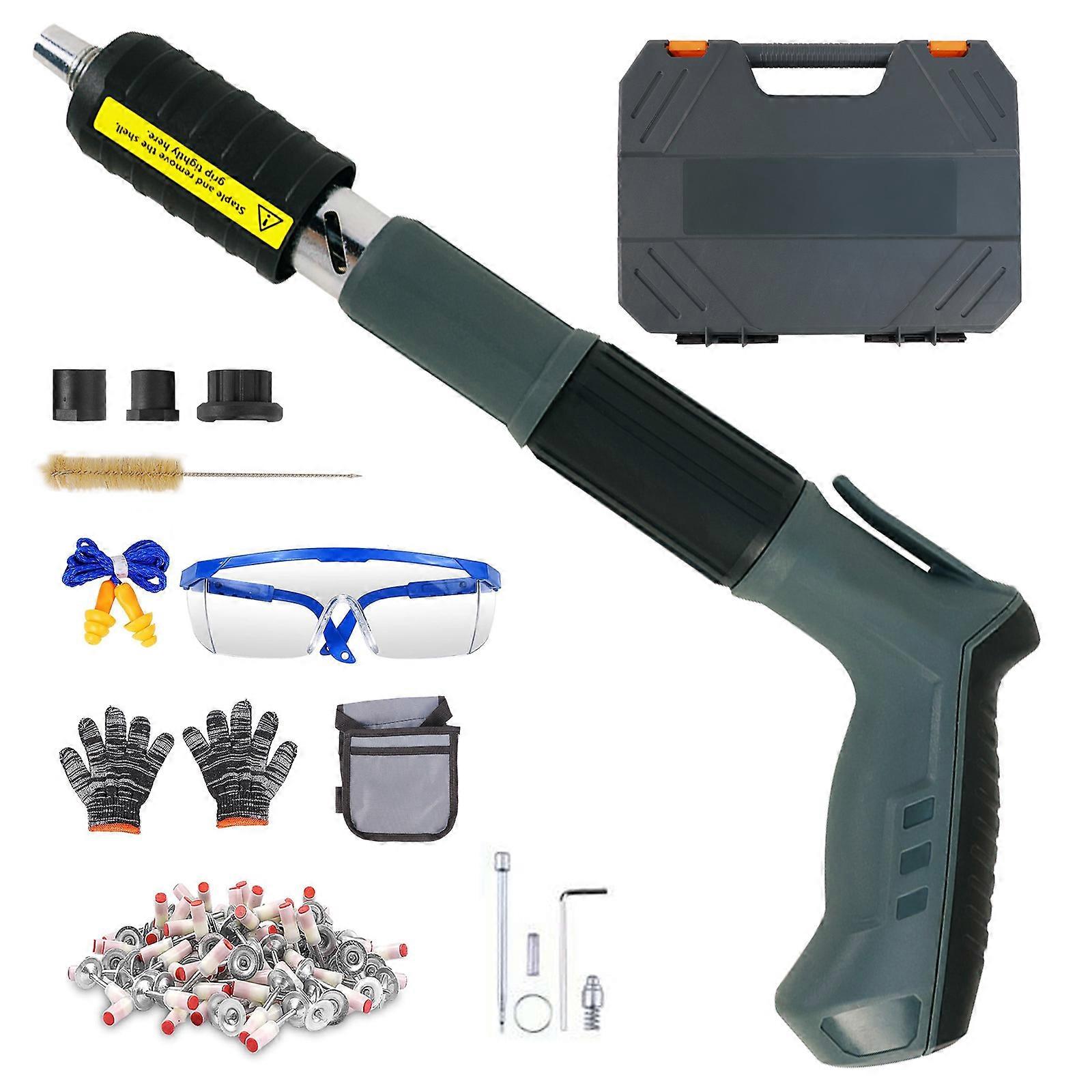 Durable Mini Nail Gun with Extra 100 Nails, Designed for Cement and Ceiling Walls