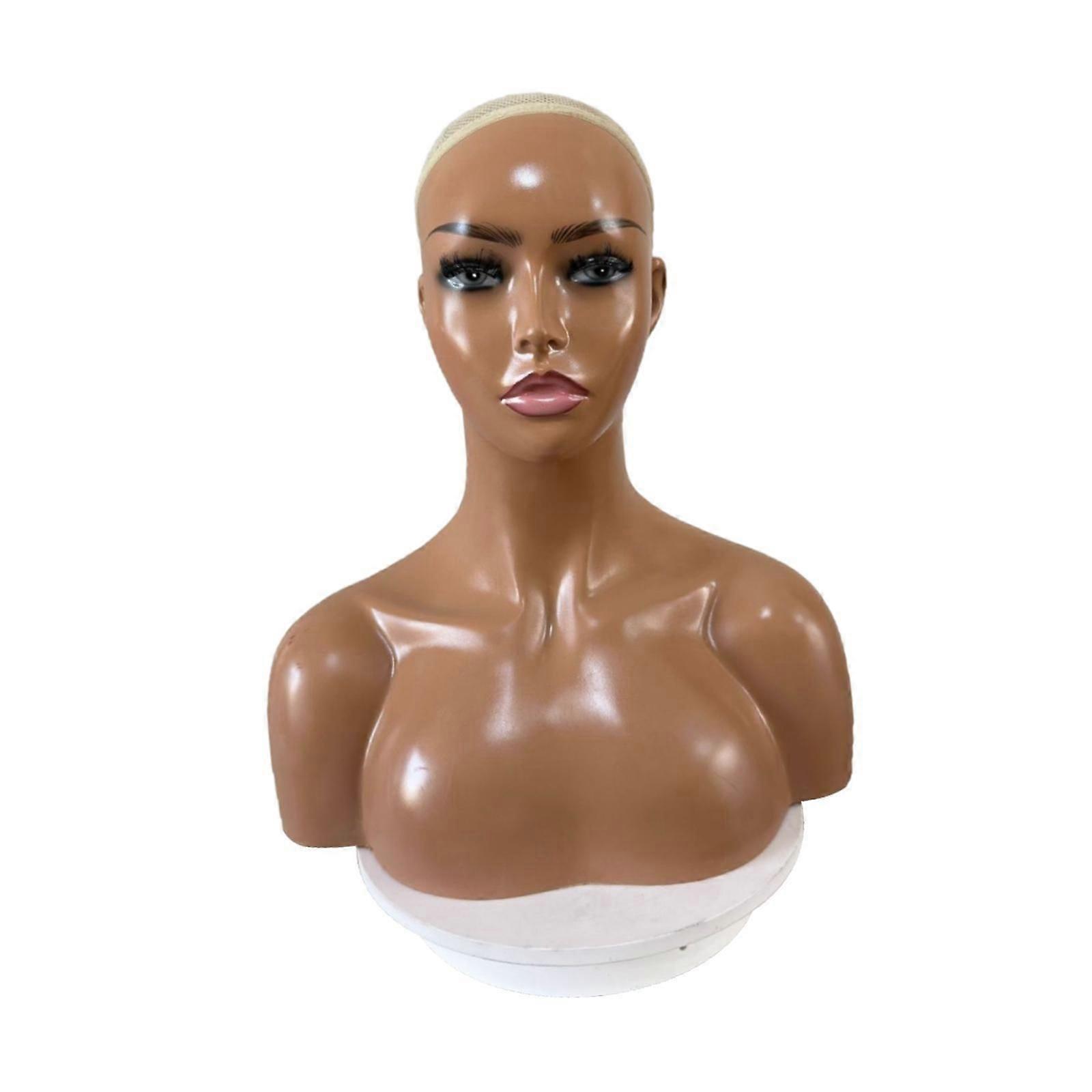 kvinnlig skyltdocka huvud stabil peruk display modell för halsband smycken örhängen