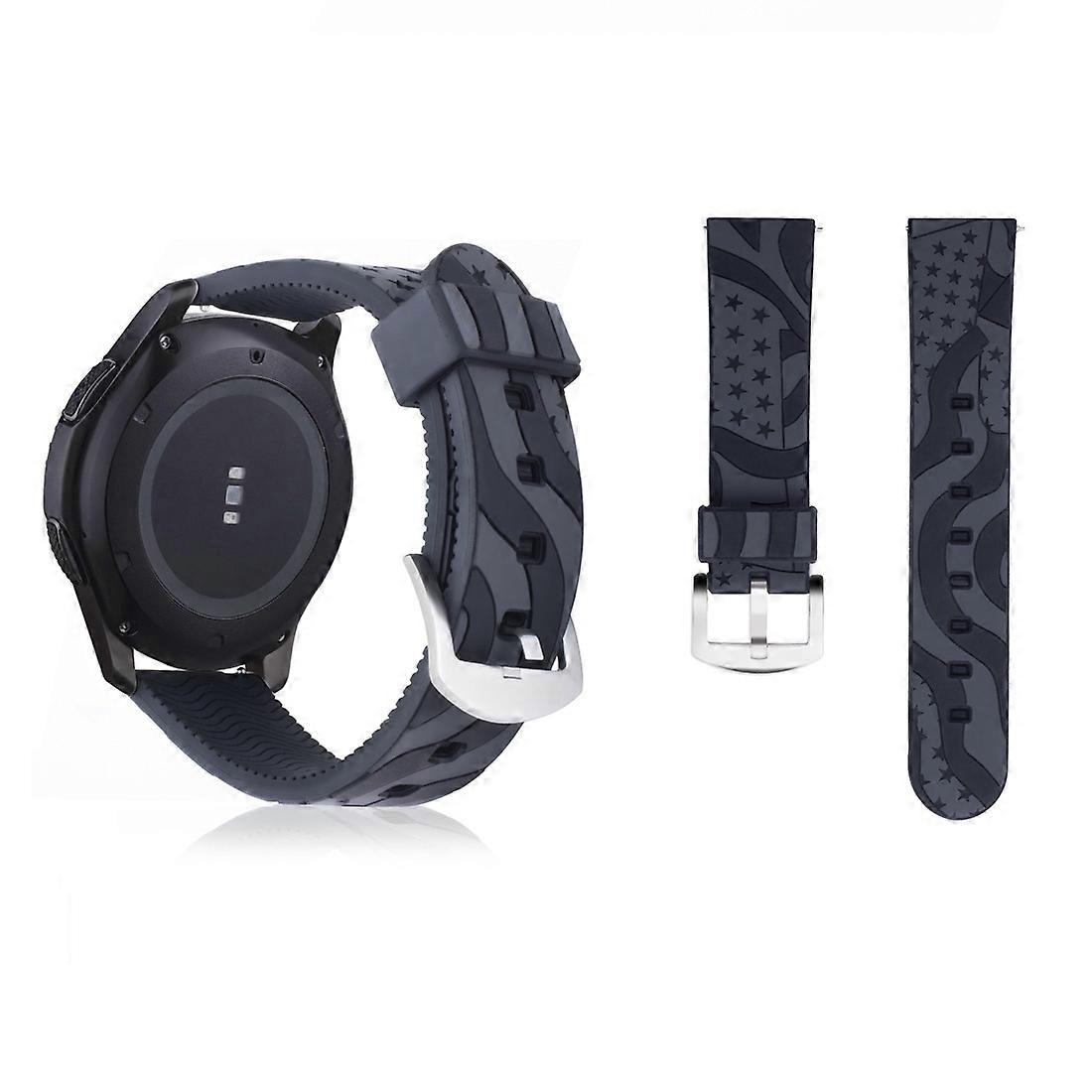 National Flag Pattern Silicone Watch Band for Samsung Gear S3 22mm