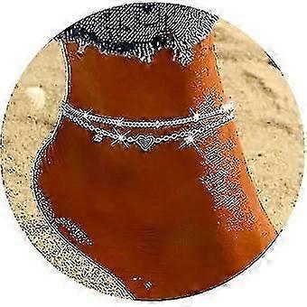 Bracciali cavigliera in argento sterling, 925 Sliver PlatedCharm Delicate Layer cavigliere per le donne alla moda