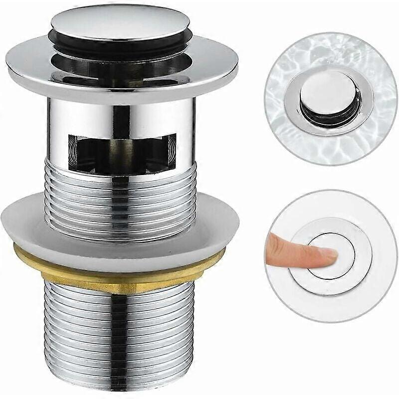 Scurgere de chiuvetă cu preaplin, Scurgere de chiuvetă pop-up, Scurgere de chiuvetă universală, Crom