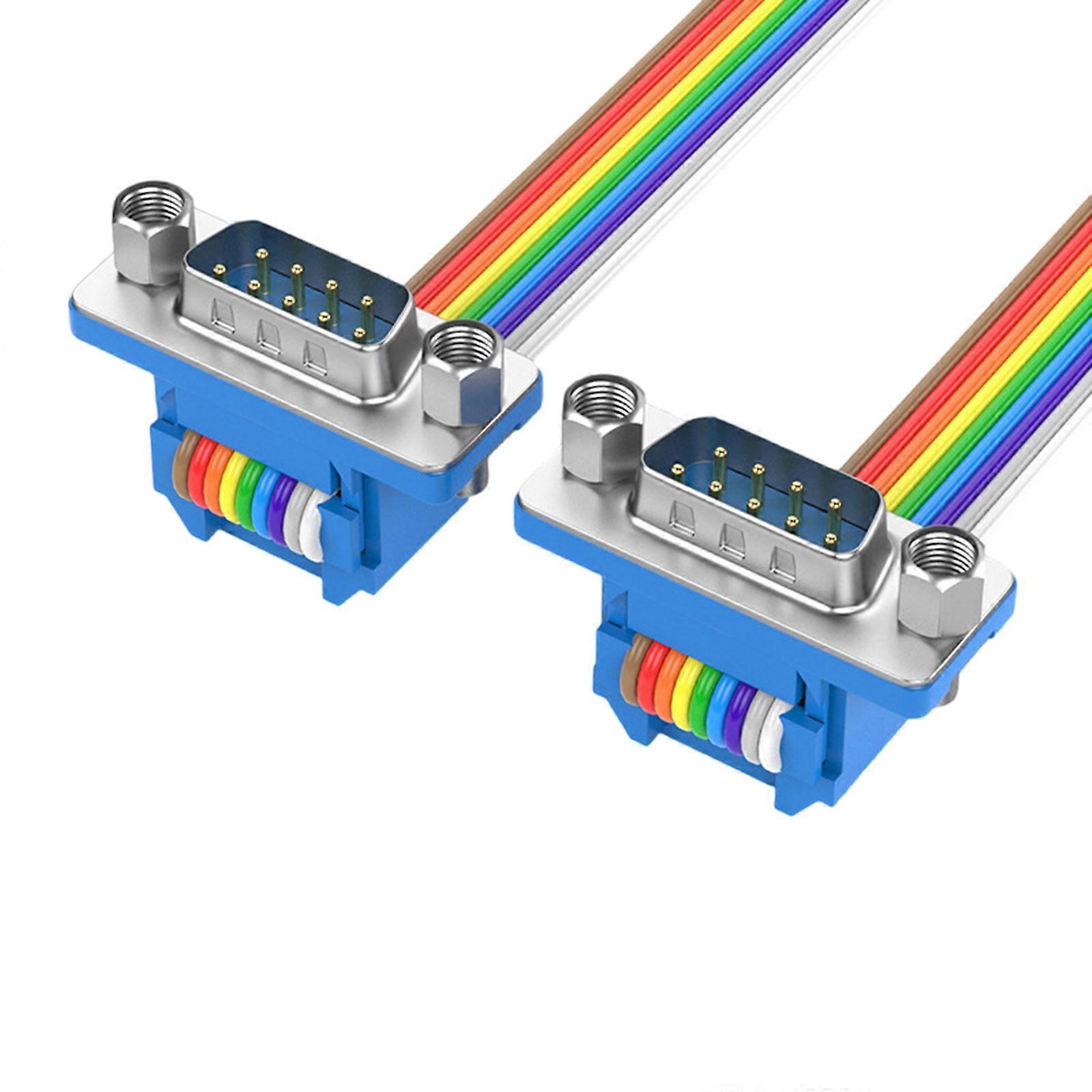 Male to Female RS232 DB9 Serial Cable Data Line Extension Cable Adapter for Data Communication Multicolor