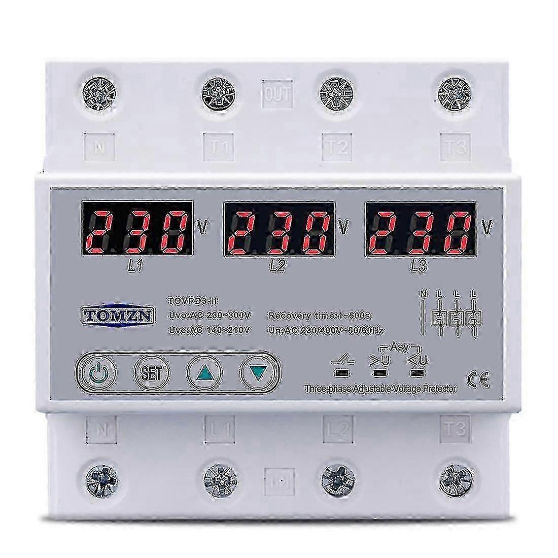 Three Phase Adjustable Over and Under Voltage Protector Automatic Recovery Protective Device Yalo