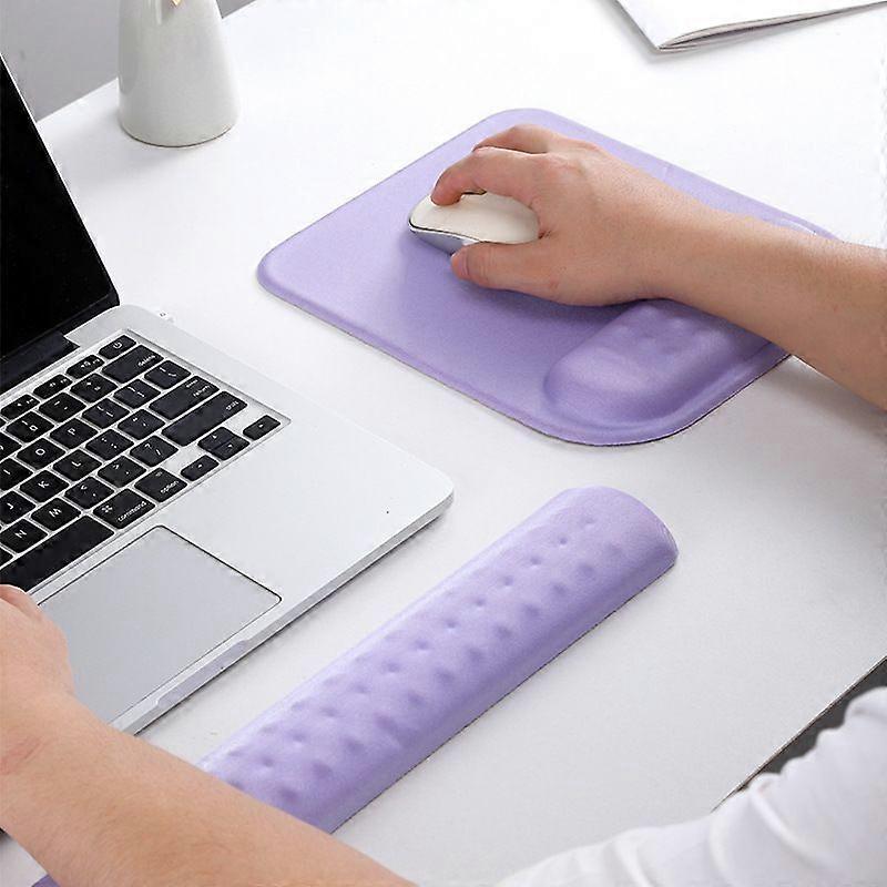 Pack of 2 Silicone mouse pad solid color large keyboard pad computer desk pad game wrist set wrist pad