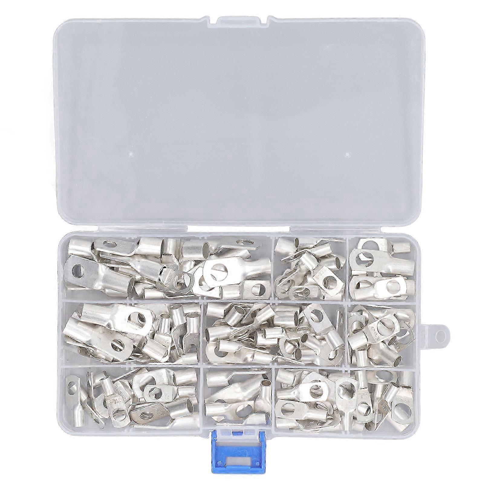 120Pcs Wire Terminal Electrical Ring Connector Copper Accessory for Machine Vehicle