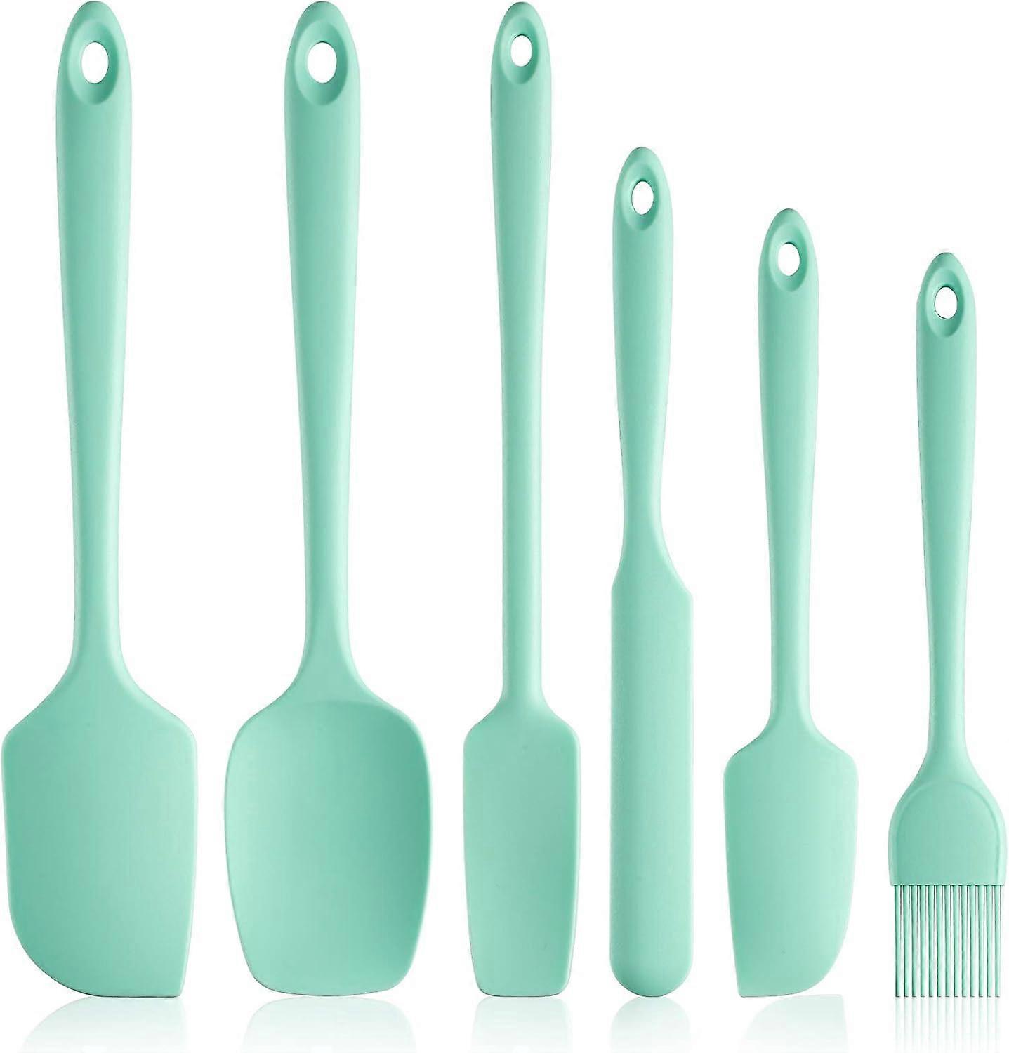 Master Chef's Choice, Silicone Spatula Set Heat Resistant To 480°F, Ergonomic Handle, Seamless Design, Odor Resistant, Multi-functional Use (6PCS)