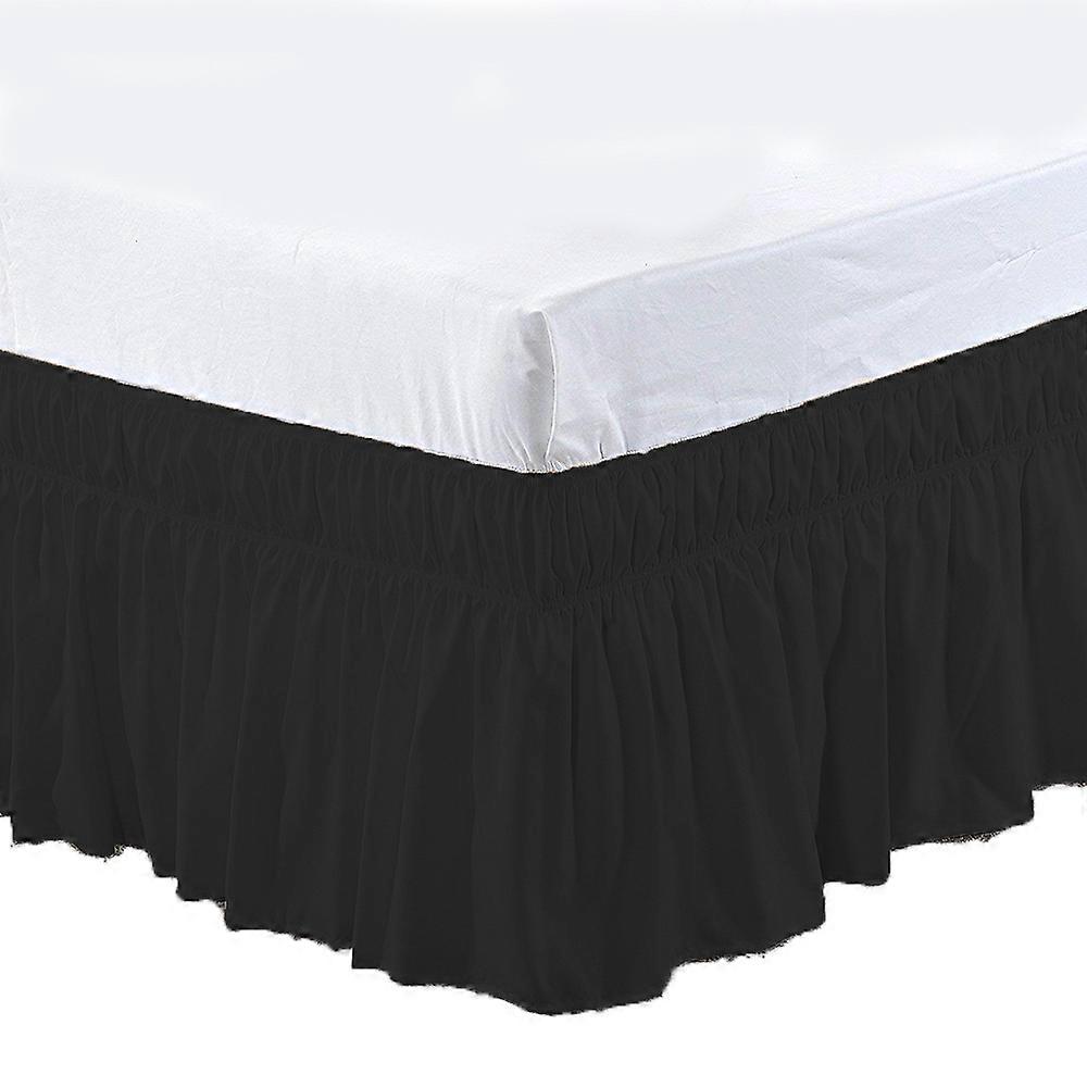 Easy Installation Bed Skirt, Microfiber Ruffles for Versatile Decor, Stay-In-Place Design with Elastic, Transform Your Space with Neutral Colors,