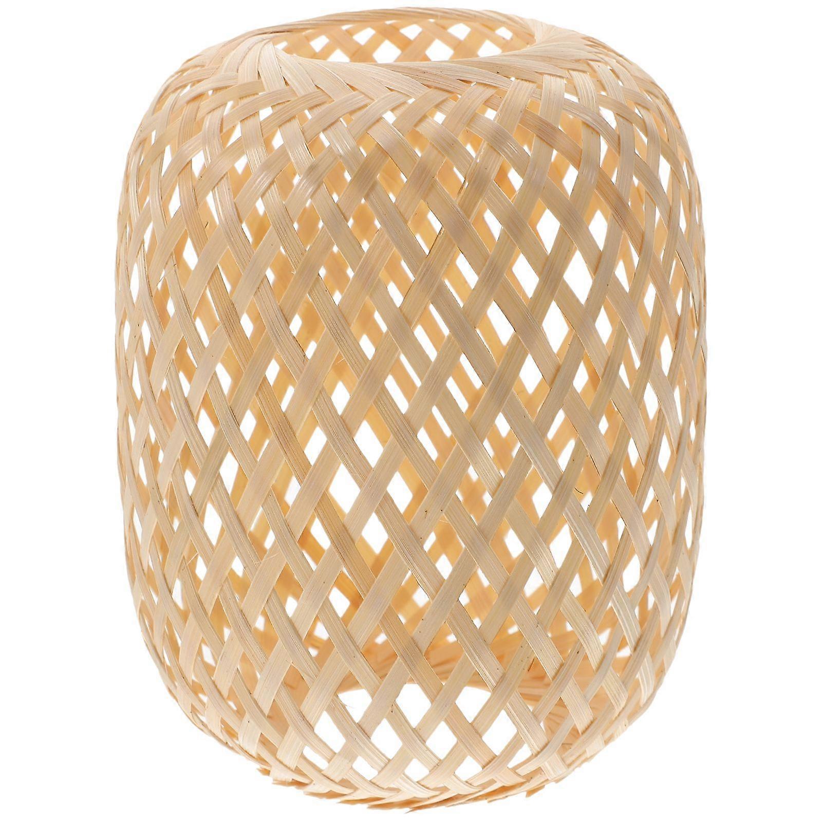 Paralume di bambù intrecciato paralume in stile rustico paralume di bambù pendente luce lampada coperchio lampada accessorio
