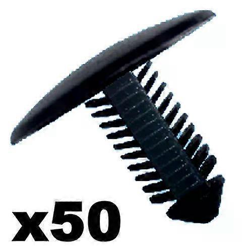 50x Plastic Trim Panel Clips- 7-8mm Hole- 28mm Head