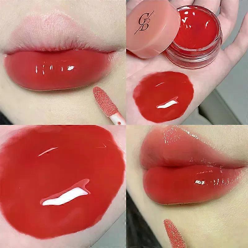 Gege Bear Jarred Jam Lip Gloss Hydrating Water-Gloss Finish, Plumping Effect, Long-Wearing and Non-Transfer Formula for a Glas