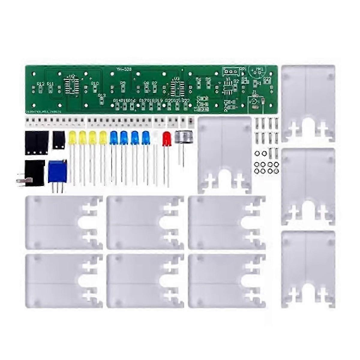 DIY Sound Control LED Music Spectrum Electronic Kit Column Audio Display PCB Soldering Practice Kit LM358 LM339
