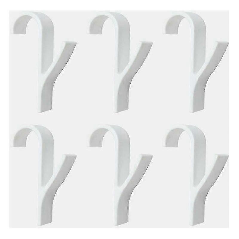 6 Pack Radiator Hooks, Radiator Hooks for Bathroom and Kitchen, No Need to Drill, Radiator Towel Rack Hooks, White ABS Plastic Hooks