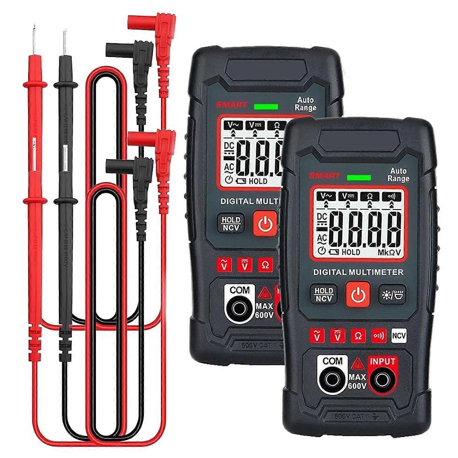 Upgraded EBTN LCD Multimeter, 2000 Counts TrueRMS, Non-Contact Voltage, Smart Digital