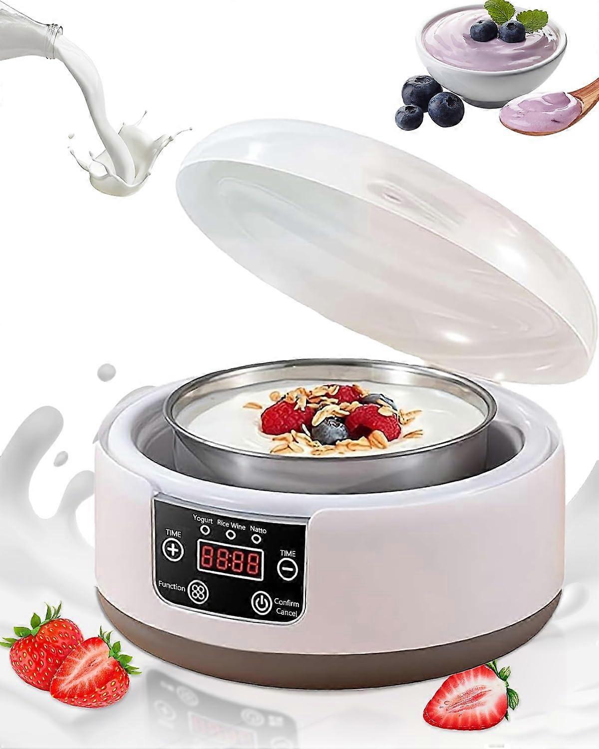 Yogurt Maker Machine, Probiotic Yogurt Maker 36 Hour with Adjustable Temperature Time Control, Yogurt Maker with 5 Glass Jars for Homemade Greek