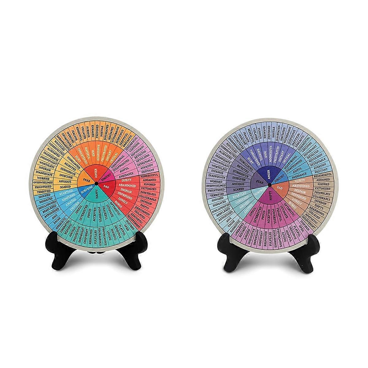 Feelings Wheel, 双面情感轮 带支架,2 件