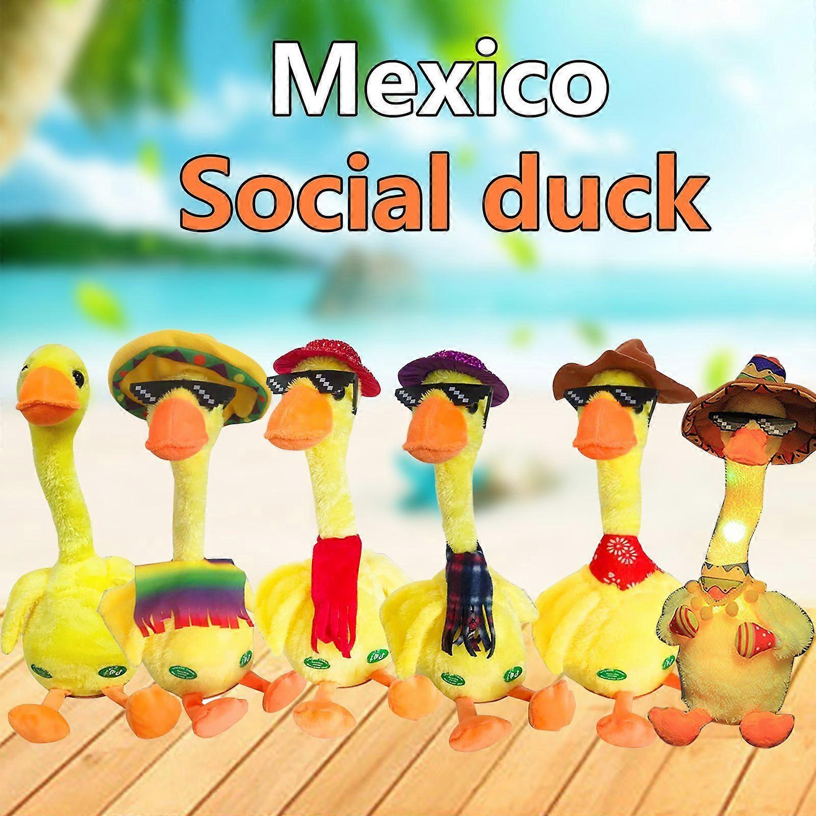 Dancing Duck Electronic Plush Toys Repeat Talking Toy Can Sing Record Voice Inte