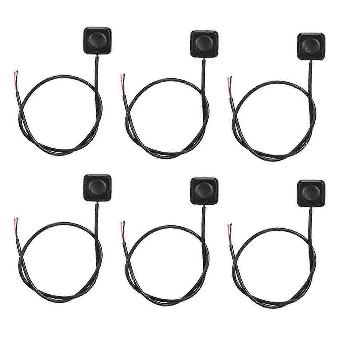 6Pc Momentary Switch Momentary Push Button on Off Switch 12V 24V Mount Mini Button Switch Easy Insta