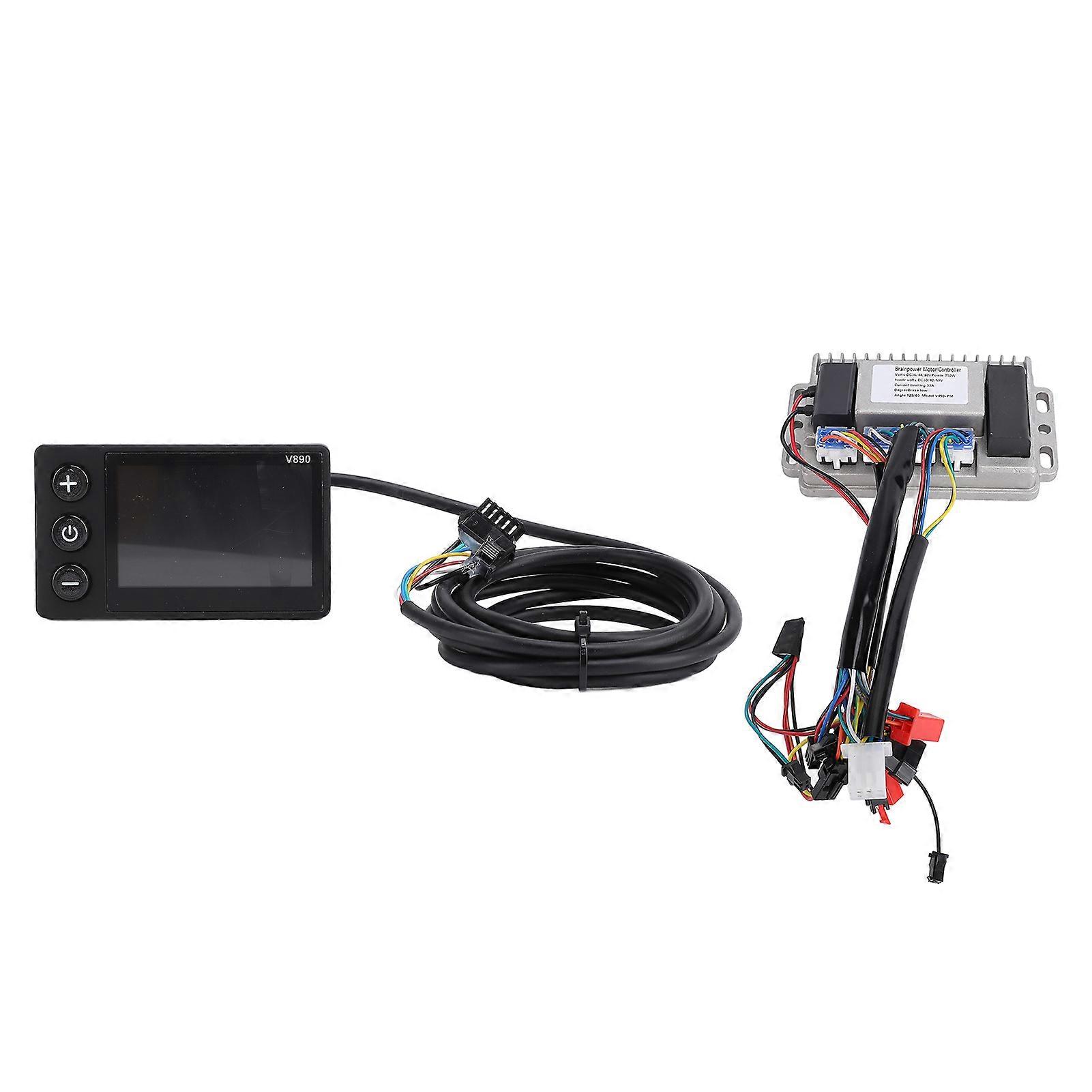Controller V890 LCD-Display-Panel-Kit 36V 48V 60V 750W 33A ABS Aluminiumlegierung Schnelle Wärmeableitung für Elektrofahrräder 