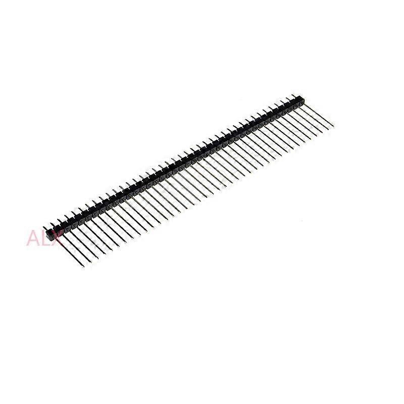 5PCS 1X40 PIN Single Row Male 2.54MM Pitch 21MM Long PIN Header Connector Strip 1X40pin 1 40 40P 40PIN Black for PCB Board