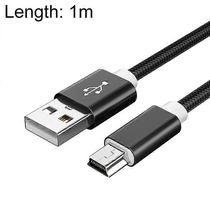 (New arrival) 5 PCS Mini USB to USB A Woven Data / Charge Cable for MP3, Camera, Car DVR, Length:1m