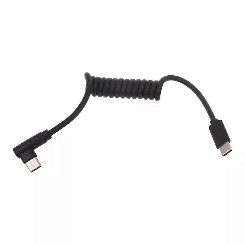 66W 90 Degree Spring USB Type C Mobile Phone Cable 6A Fast Charging Type-C Cord for Samsung Xiaomi Game Car Phone Charging Cable