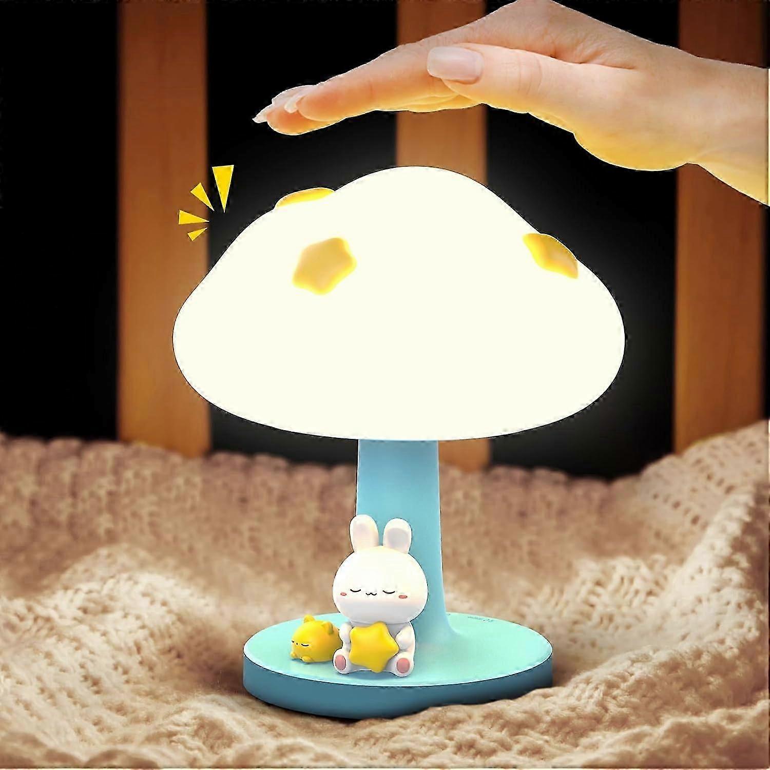 Smiling Shark Nursery Night Light, Cloud Soft Silicone Night Lamp Led Amber Warm Light With 3 Brightness Tap Control Cordless Usb Rechargable Squish