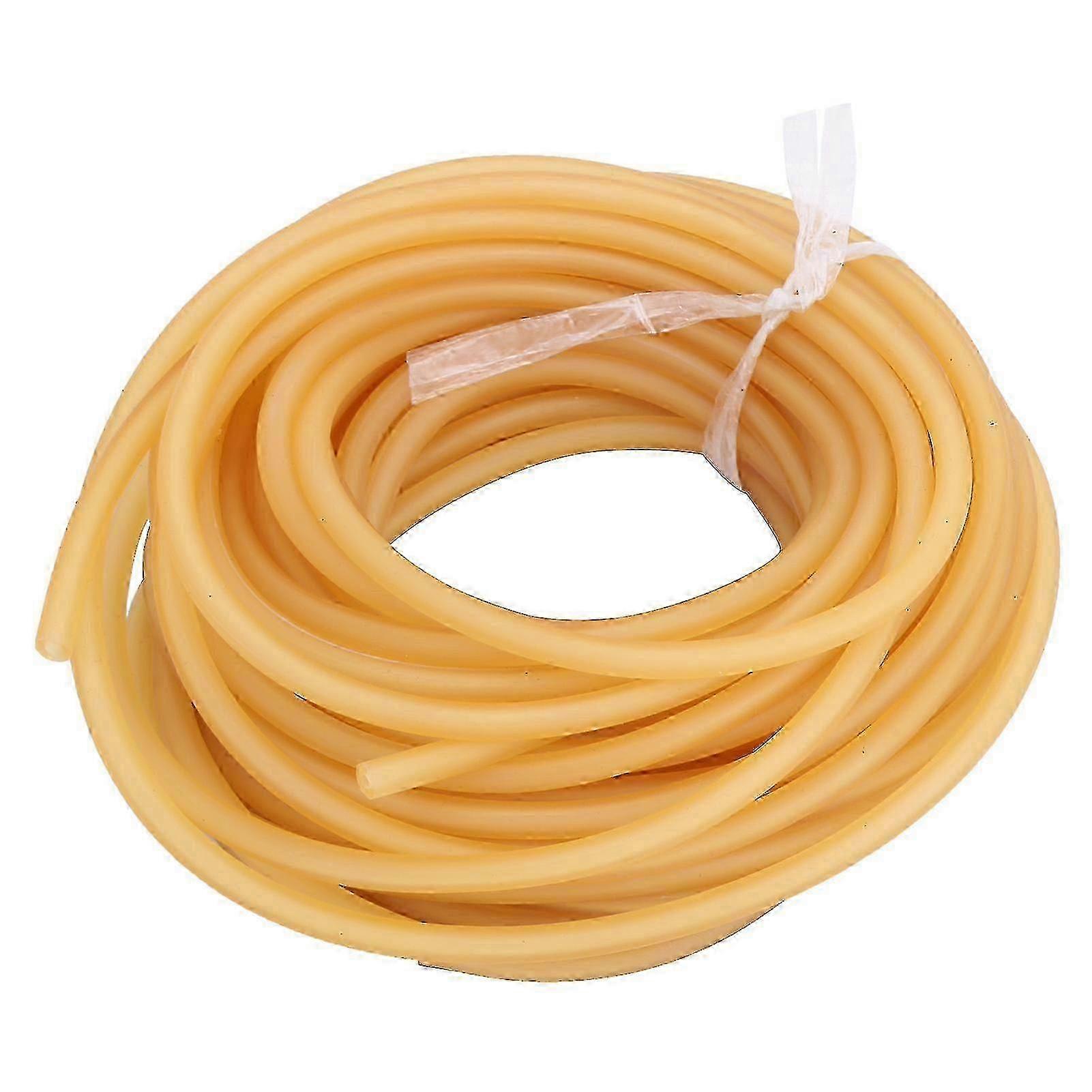 10m Natural Rubber Tube Elastic Band Suitable for Outdoor Activities and Hunting - Yellow Color (A1842)