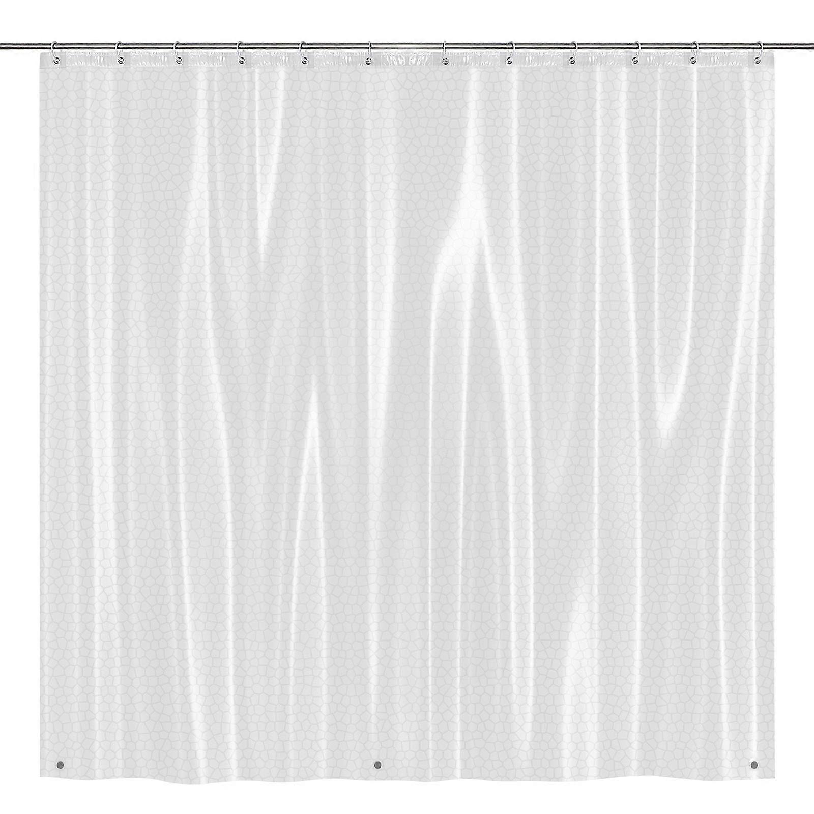 Shower Curtain Liner with Metal Grommets, Quick Drying Design for Easy Maintenance, Versatile Use as Liner or Standalone for Baths and Showers