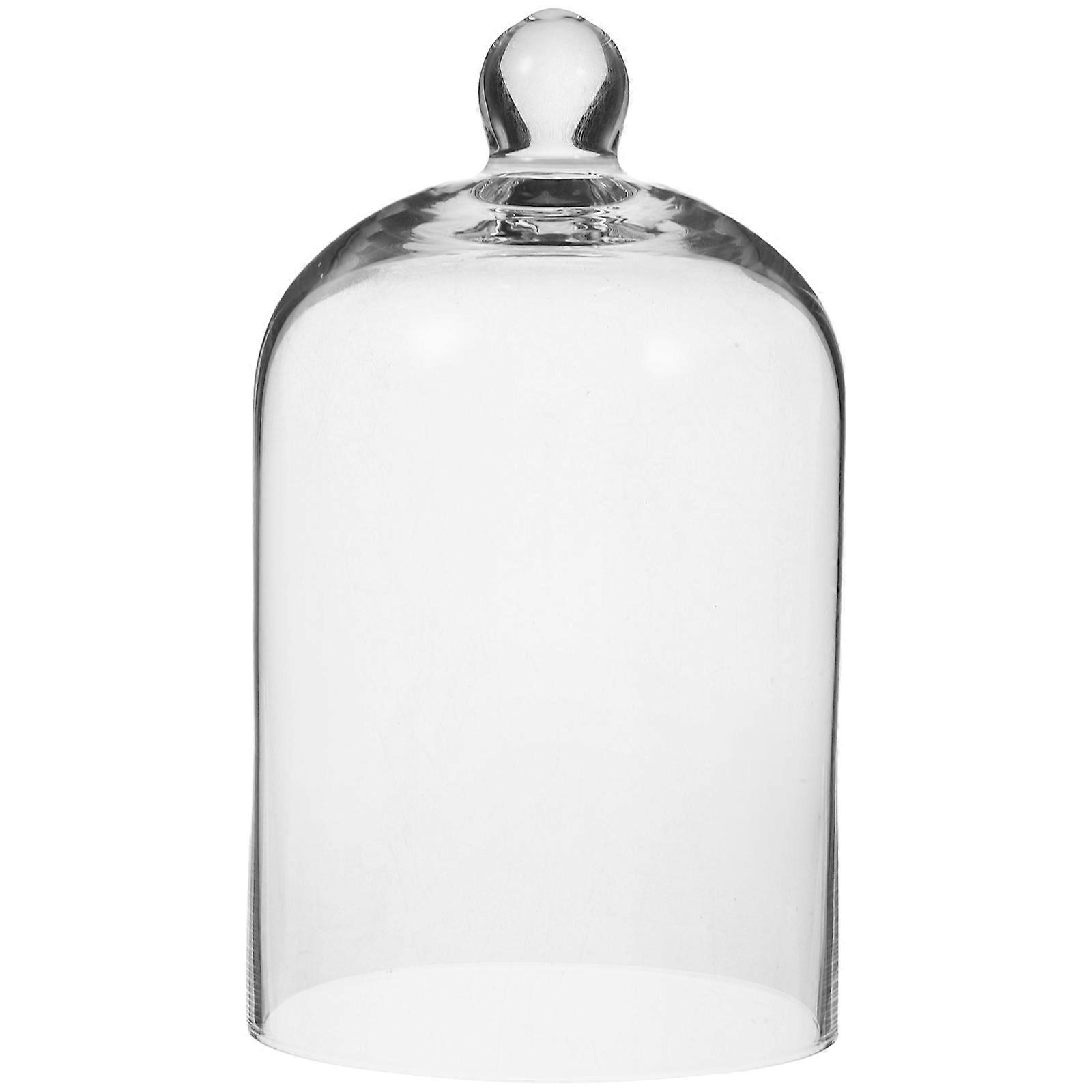 Clear Glass Display Dome Cover for Preserved Flowers, Figurines & LED Light Strings – Decorative Cloche for Home Decor & Photo Props