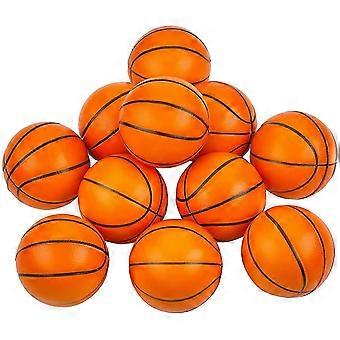PIAO Mini Basketball Stress Balls - (Pack of 12) 1.57 Inch Small Foam Basketballs for Kids, Sports Theme Party Favor Toys Birthday Party Game and Anxi