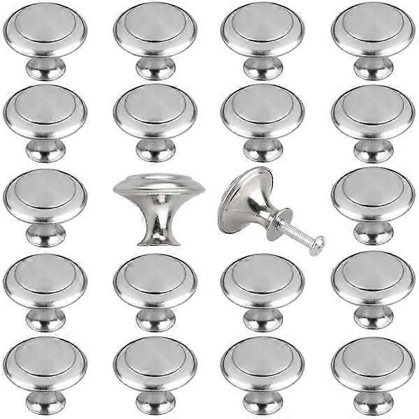 20 pcs kitchen knobs in brushed nickel, cabinet knobs, drawer handles, cabinet door knobs, heavy duty knobs, kitchen knobs with screws
