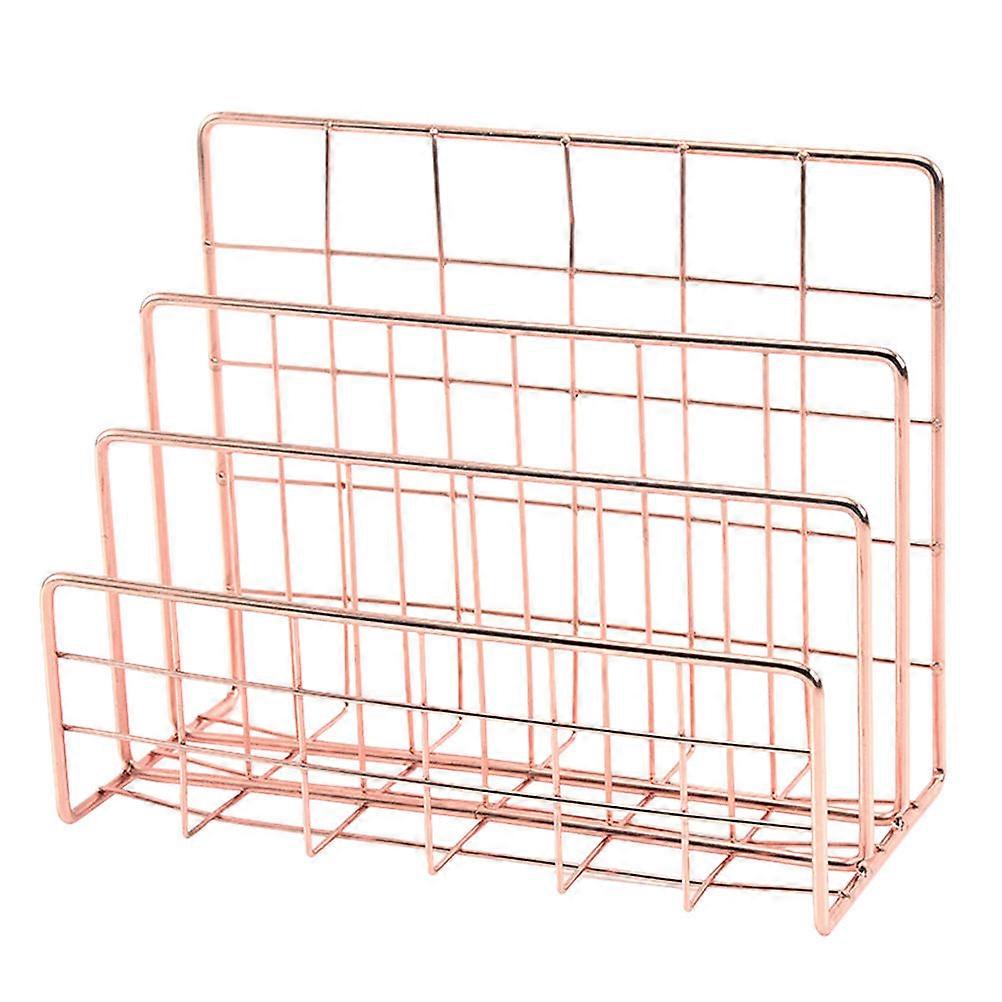 Iron File Organizer Rack, Reliable Desk Companion for Paper Management