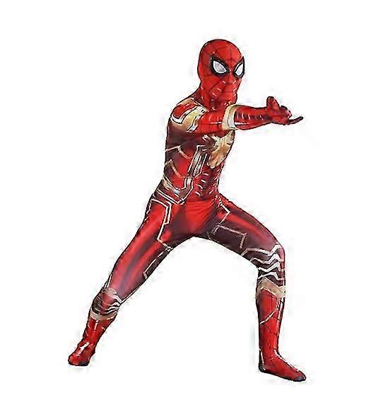 Iron Spider Man Suits Men's Costume Bodysuit with Mask 3D Style Fancy Dress Party Clothes vxz