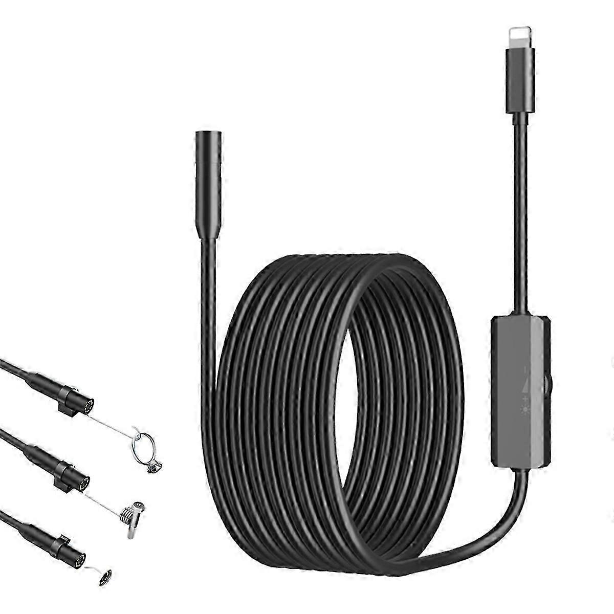 Endoscope Camera With 8 Adjustable LED For IOS Iphone 1M