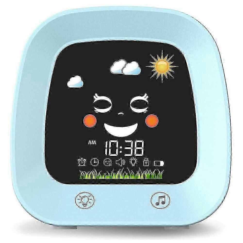 Kids Alarm Clock , Children's Sleep Trainer Clock With 4 Color Toddler Night Light, Sleep Sound Mac