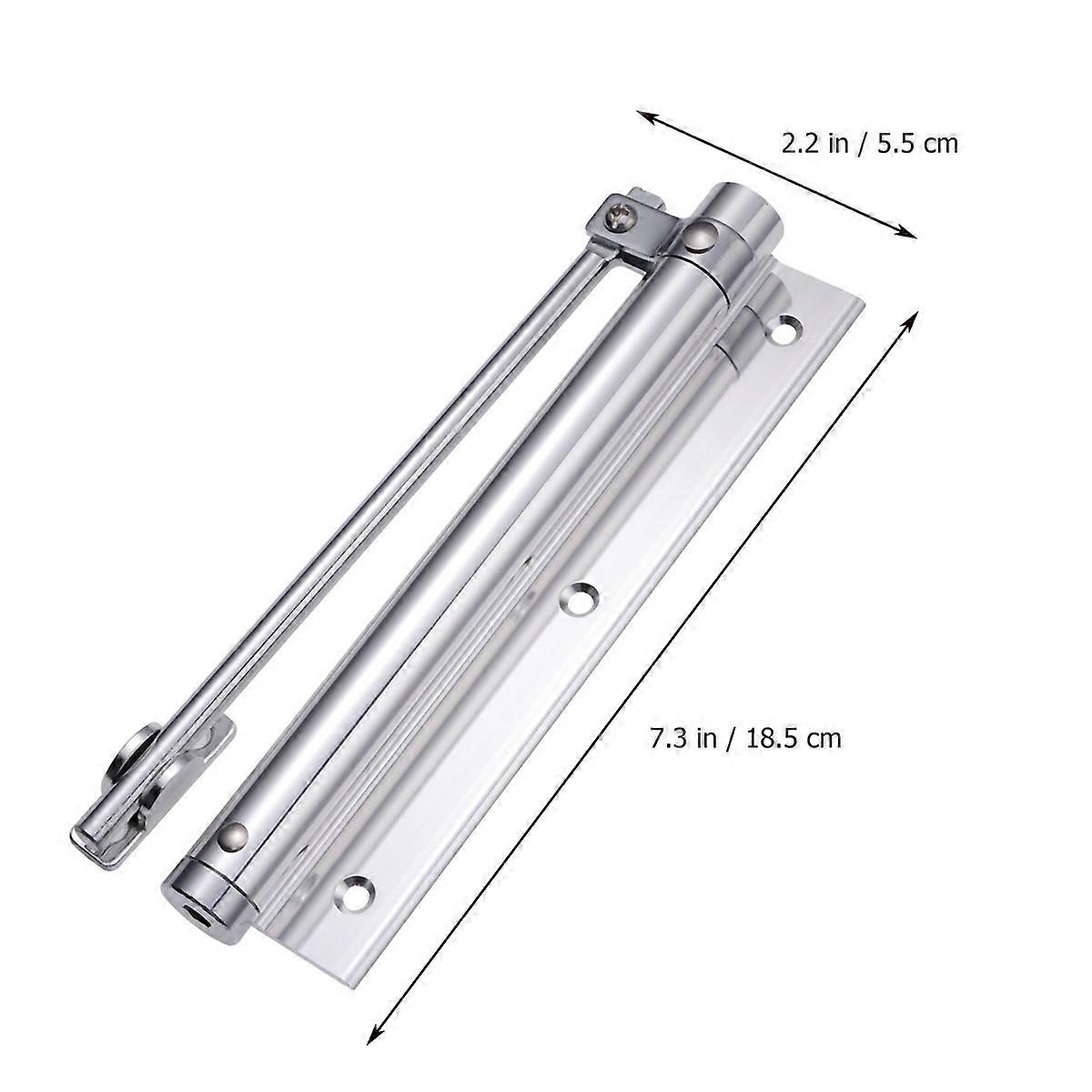 Silent Adjustable Automatic Door Closer Home Use Door Closer Hinge Self Closing 1Pc 20x8x2cm Silver