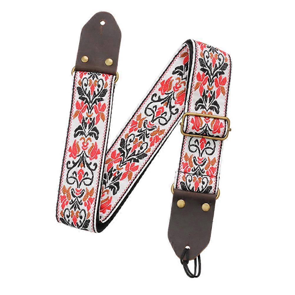 Here's a refined and professional product description for your **Embroidered Guitar Shoulder Strap**:
### **Lightweight Embroidered Guitar