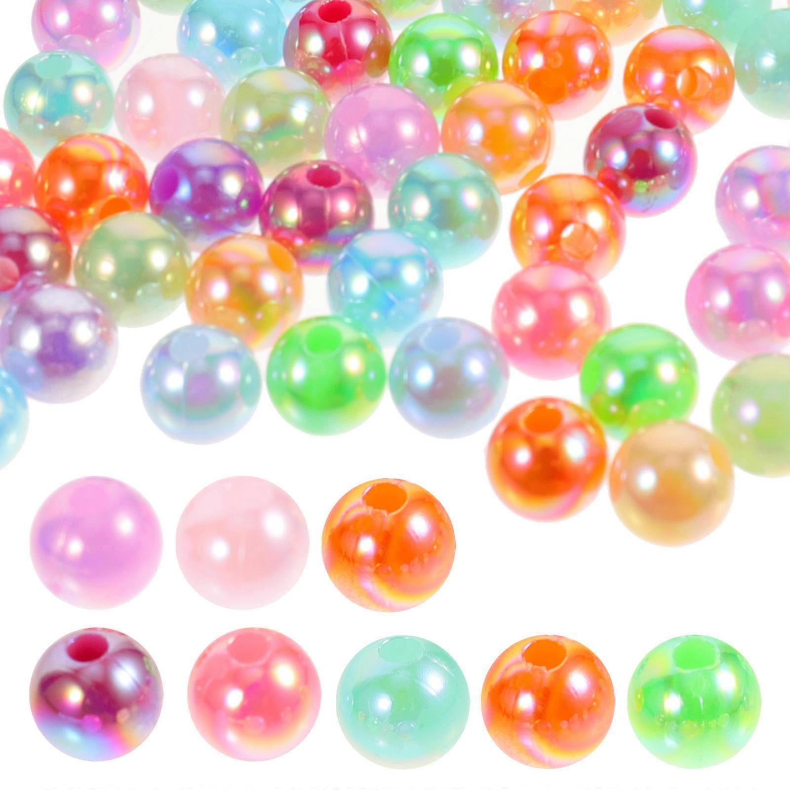 Loose Beads for Jewelry Small Beads Assorted Color DIY Crafts Bracelet Making Polished Finish 500Pcs